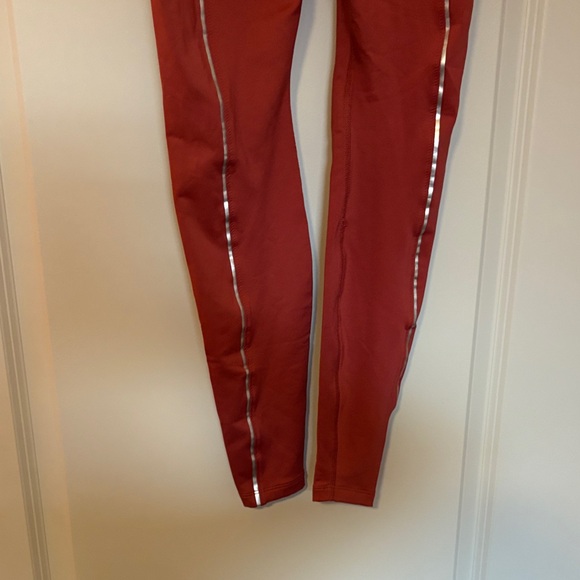 Nike women Red Leggings with Silver Accents - Picture 3 of 6